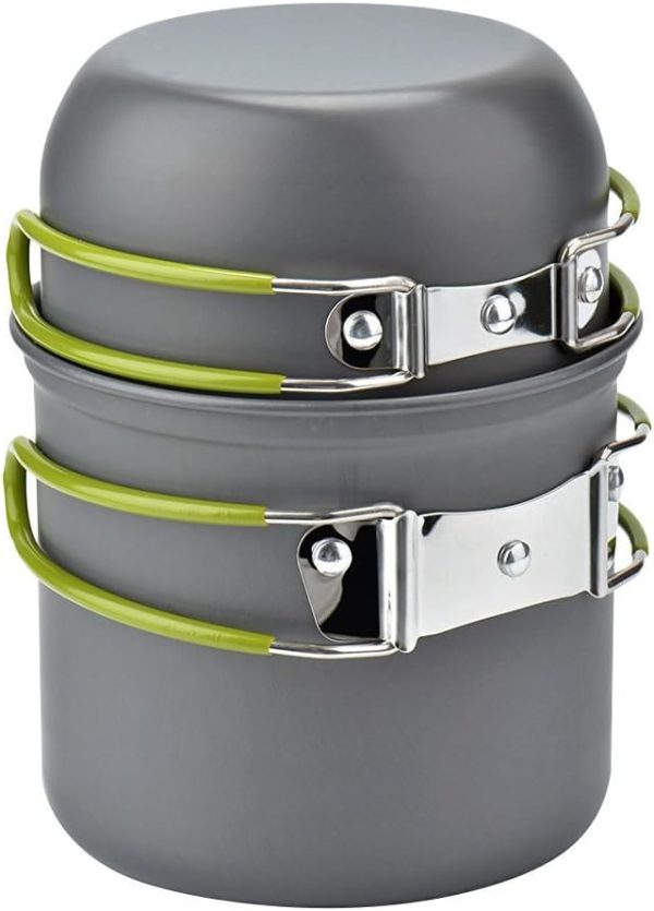 Compact Camping Cookware Set - Lightweight Backpacking Pots and Pans Kit - Image 7