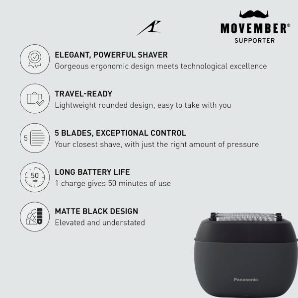 Panasonic ARC5 Palm-Sized Electric Shaver, Handheld Luxury Compact Razor - Image 2
