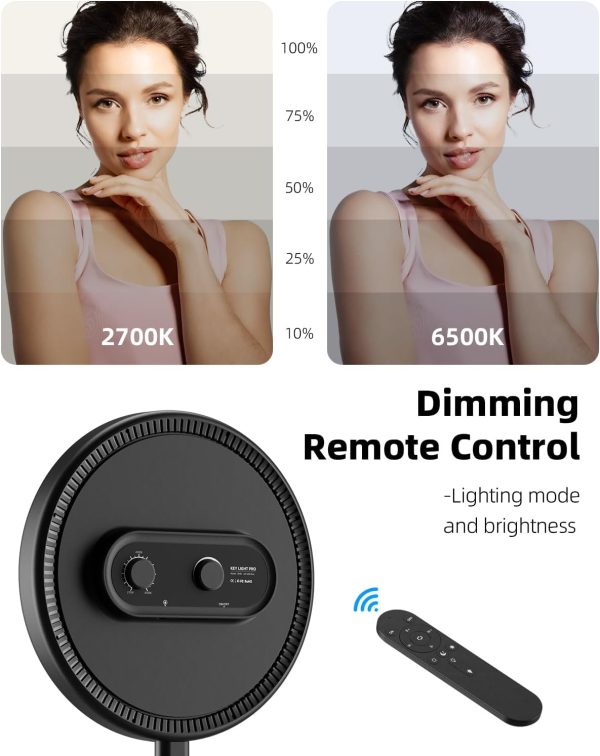 Weilisi Large Ring Light with 72" Tripod Stand, 6500K Full-Screen Selfie - Image 5