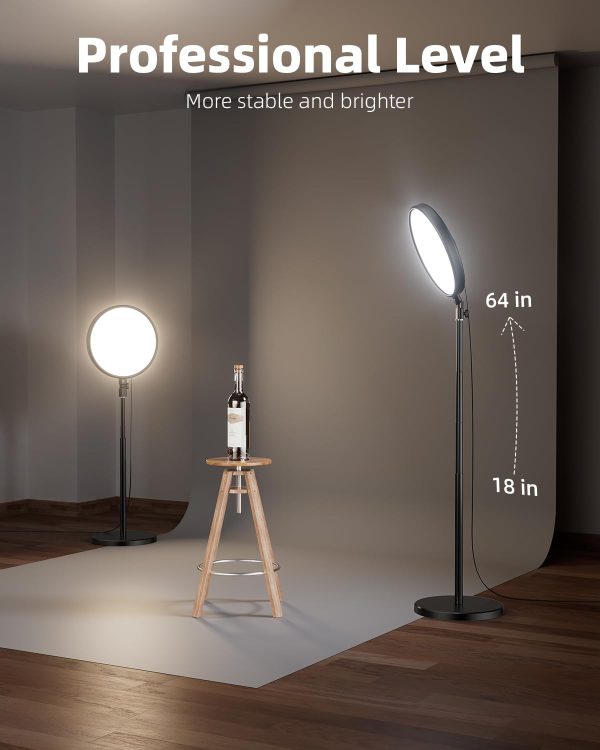 Large Ring Light Kit, Weilisi 6500K Professional Full-Screen Big Ring Light - Image 3