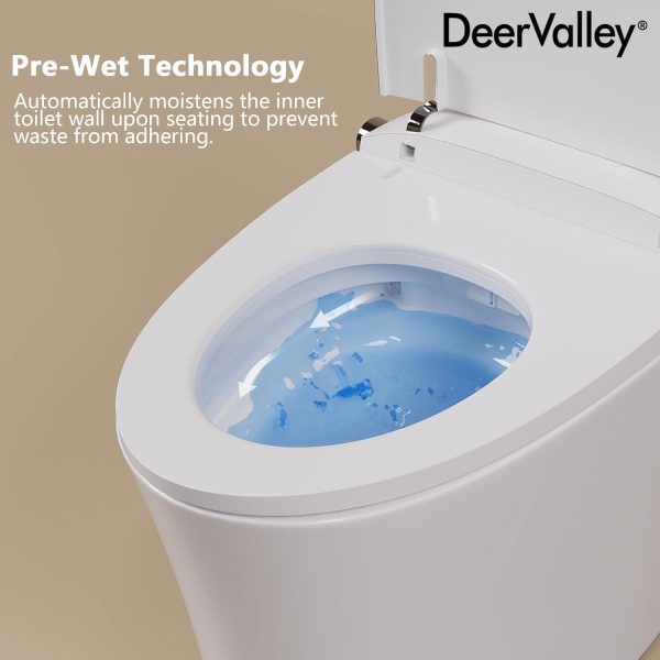 DeerValley Smart Toilet with Bidet Built in, Modern Tankless Toilet with - Image 8