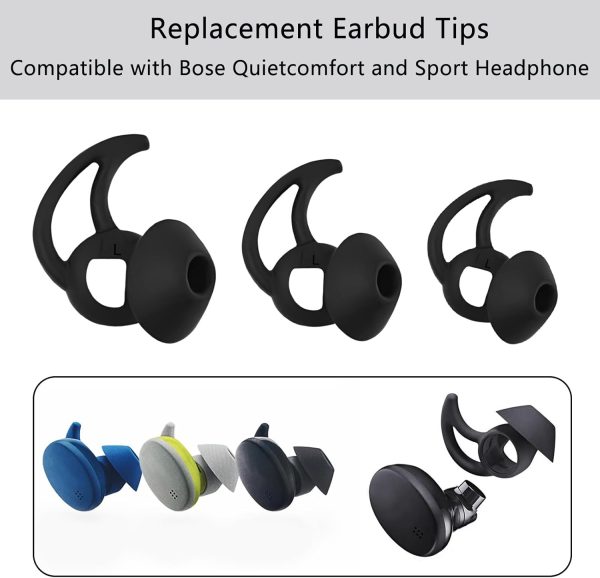 Earbud Replacement Tips Silicone Earbud Tips Ear Tips Compatible with Bose - Image 3