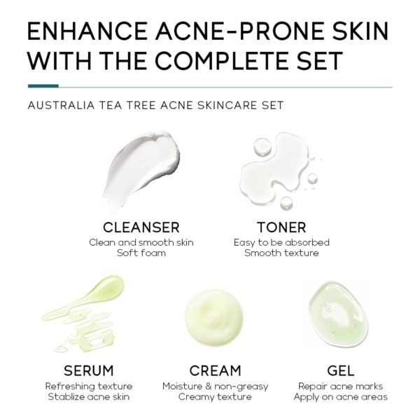 Skin Care Set,Acne Treatment for Face Skin Care Sets & Kits,Tea Tree - Image 7