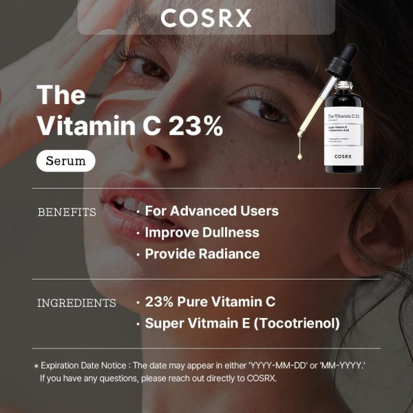 COSRX Pure Vitamin C 23% Serum with Vitamin E & Hyaluronic Acid, - Image 2