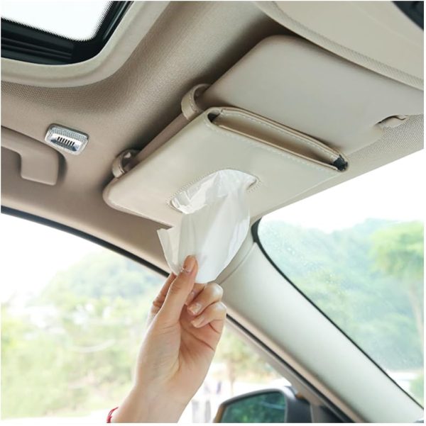 Car Tissue Holder, Sun Visor Napkin Holder, Car Mask Holder for Sun Visor, - Image 5