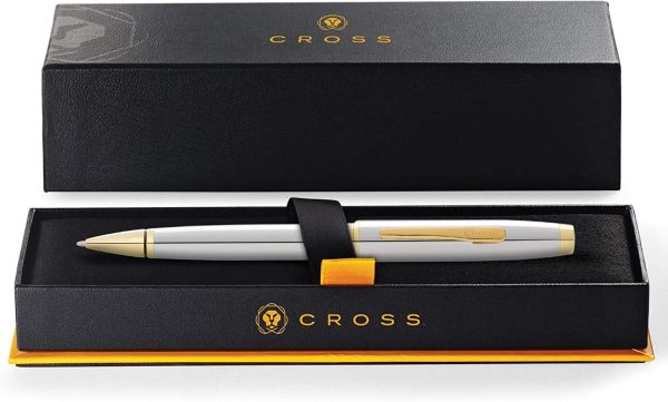 Cross Coventry Polished Chrome with Gold-Tone Ballpoint Pen - Image 3