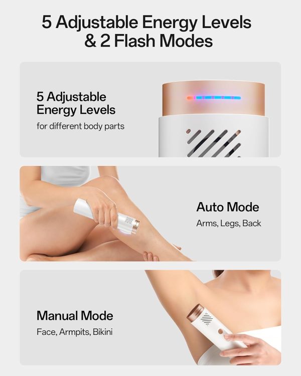 Laser Hair Removal, 40°F Sapphire Ice Cooling IPL Hair Removal Device for - Image 5
