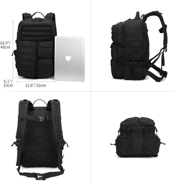 Wotony Tactical Backpack for Men-Military Waterproof Backpack with Multiple - Image 6