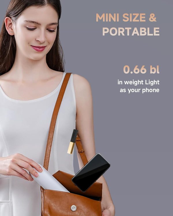 Portable Cordless Hair Straightener Brush, Mini Brush Straightener for - Image 4