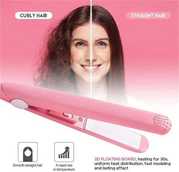 Mini Hair Curler, Ceramic Hair Curler for Short Hair Fine Hair, 2 in 1 Mini - Image 2
