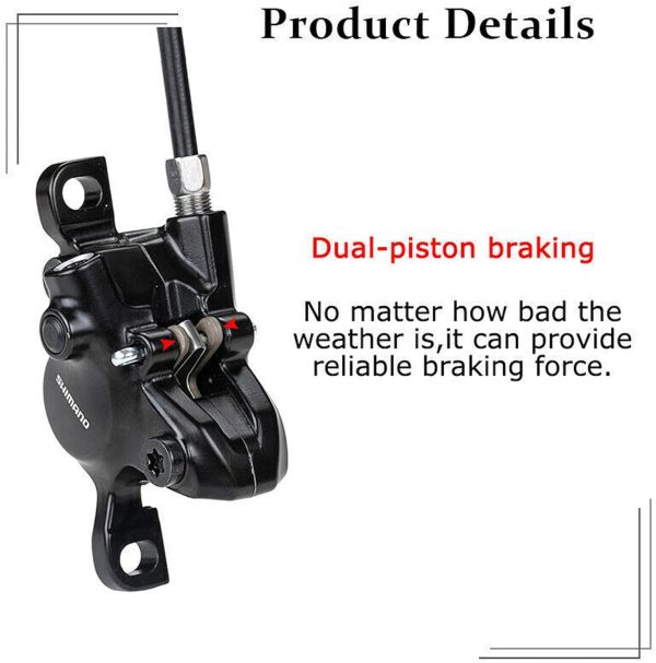 Shimano MT200 Hydraulic Disc Brakes Set with 160mm Rotors, MTB 2 Piston - Image 3