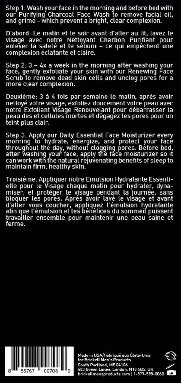 Brickell Men's Daily Advanced Face Care Routine II, Activated Charcoal - Image 2