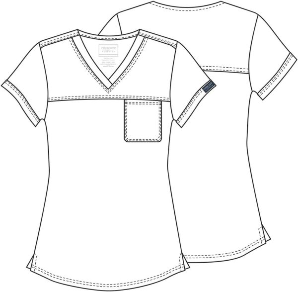 Cherokee Women V Neck Scrub Top with Operation Room Friendly Design and - Image 6