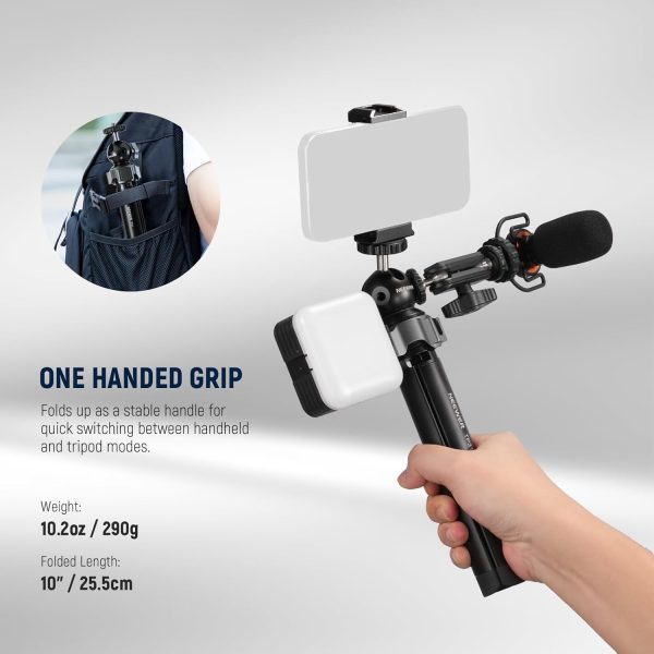 NEEWER Mini Desk Tripod for iPhone with Ball Head 360° Rotatable 3 Cold - Image 7