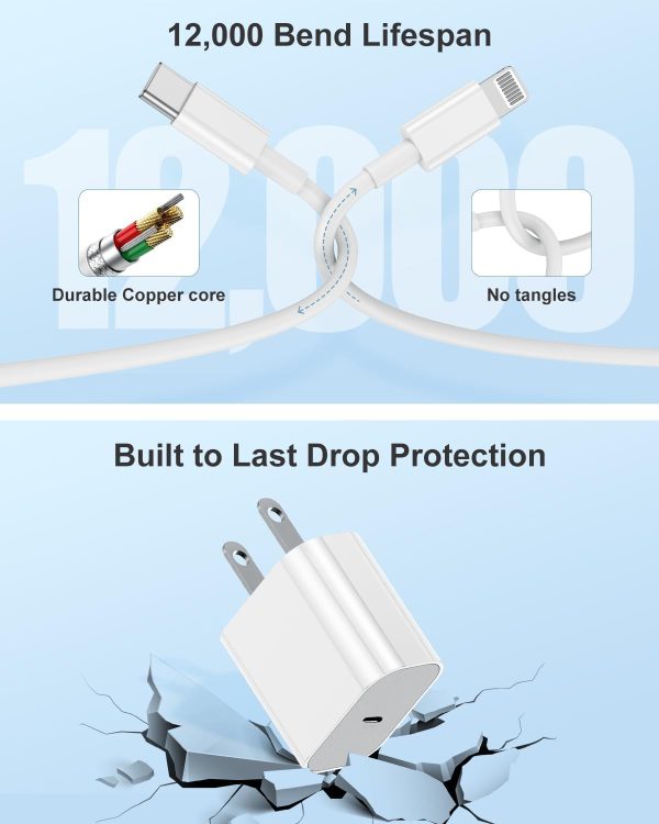 iPhone 14 13 12 Charger Fast Charging,2Pack 20W Fast PD USB C Wall Charger - Image 5