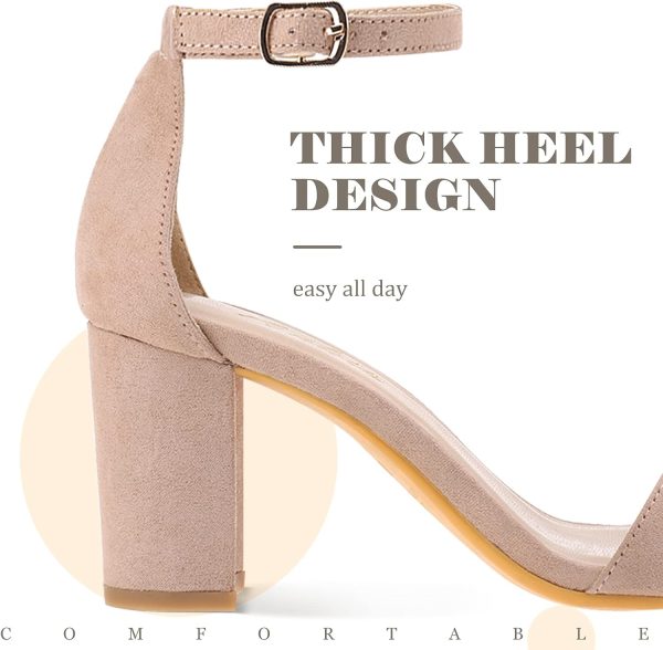 Ankis Heels for Women Open Toe Ankle Strap Chunky Heel Sandals 2.75 Inch - Image 4