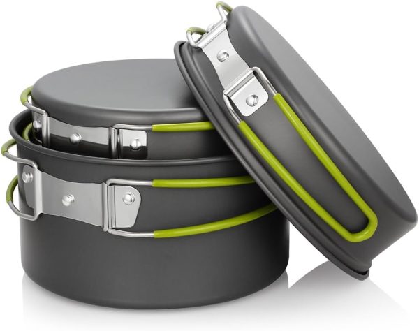 Gutsdoor Camping Cookware Set Camping Gear Campfire Utensils Non-Stick - Image 3