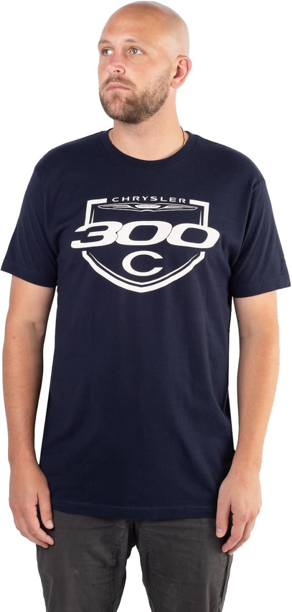 Chrysler 300C Unisex Short Sleeve Crewneck T-Shirt, 100% Cotton, Navy - Image 2