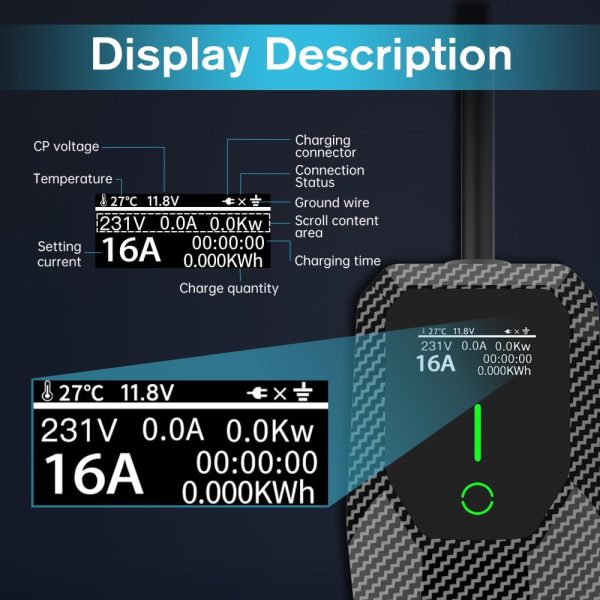 Level 1-2 Electric Vehicle Charging Cable 3.6KW 16A EV Portable Charger - Image 6
