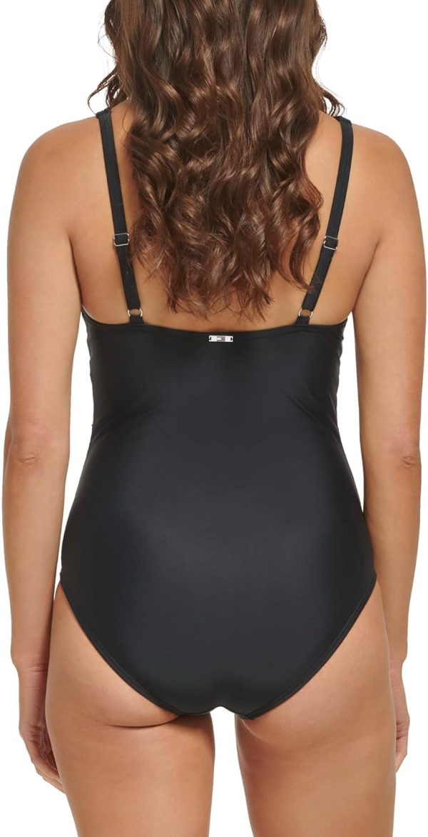 Tommy Hilfiger Women's One Piece Keyhole Ring Detail Swimsuit - Image 4