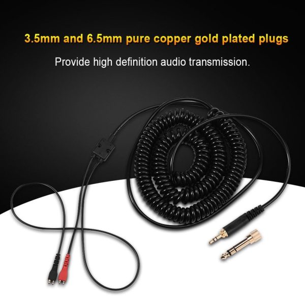 Richer-R Replacement Spring Coil Cable for Sennheiser HD25/ 560/540/ - Image 3