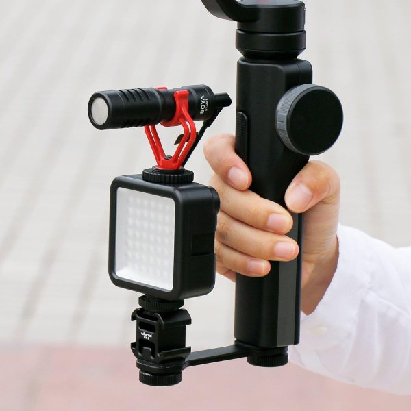 ULANZI PT-3 Triple Cold Shoe Mounts Plate Microphone Led Video Light - Image 8