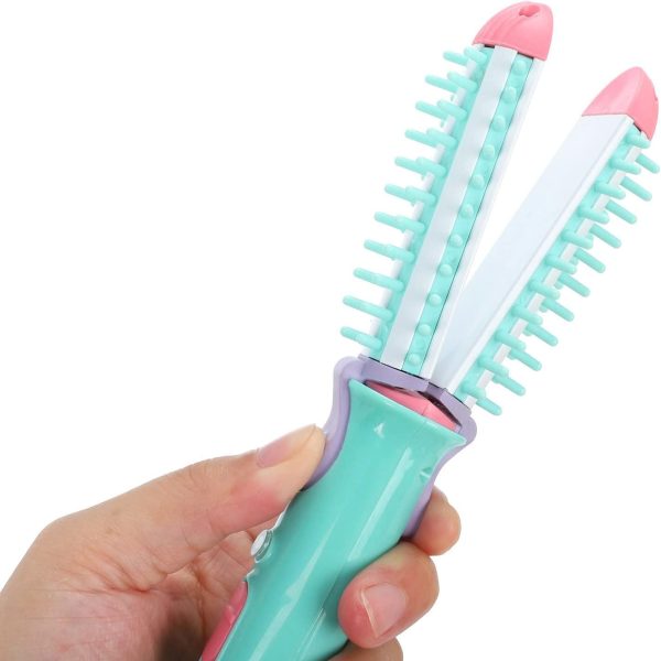 Mini Curling Iron Brush,Heated Round Styling Brush 2-in-1 Hair - Image 7