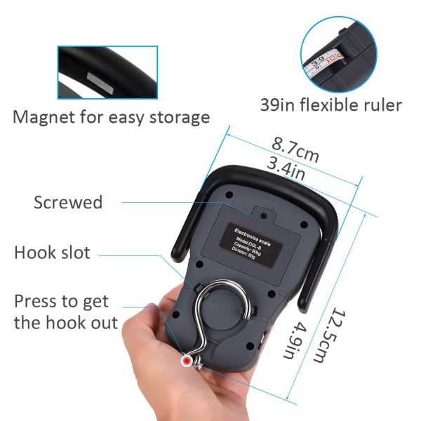 Digital Fish Scale, Electronic Hanging Fish Weight Scale with Large Handle - Image 4