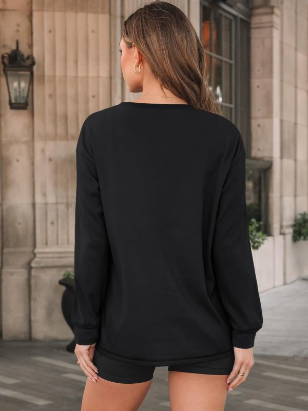 AUTOMET Womens Long Sleeve Tops Loose Fit Fall Cute Thick T Shirts Winter - Image 4