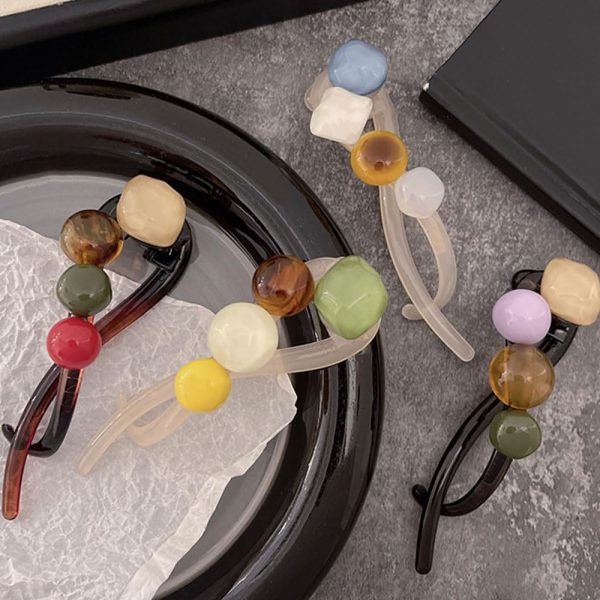 4pcs Banana Clips,Colorful Gemstone Hair Clips,Fashion Banana Hair - Image 9