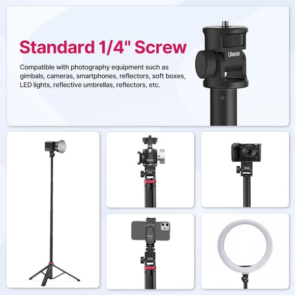 VIJIM MT-79 Extendable Photography Light Stand, 81" Portable Adjustable - Image 4