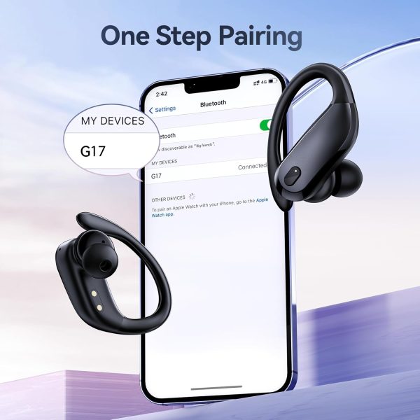 GNMN Wireless Earbuds Bluetooth Headphones Over Ear Buds 90H Playback IPX7 - Image 3