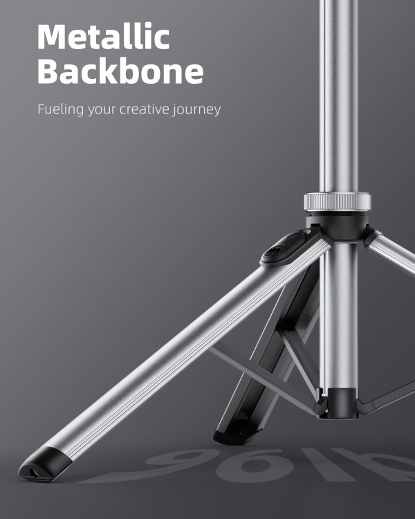 Metal Phone Tripod Stand, 67" Tripod for Phone with Remote & Lightweight - Image 3