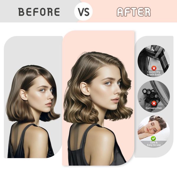 Heatless Curls Overnight Rods Heatless Hair Curler Hair Curlers To Sleep In - Image 3