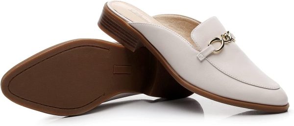 DUNION Women's Dizzy Fancy Open-Back Loafer Comfortable Slip on Chain - Image 7