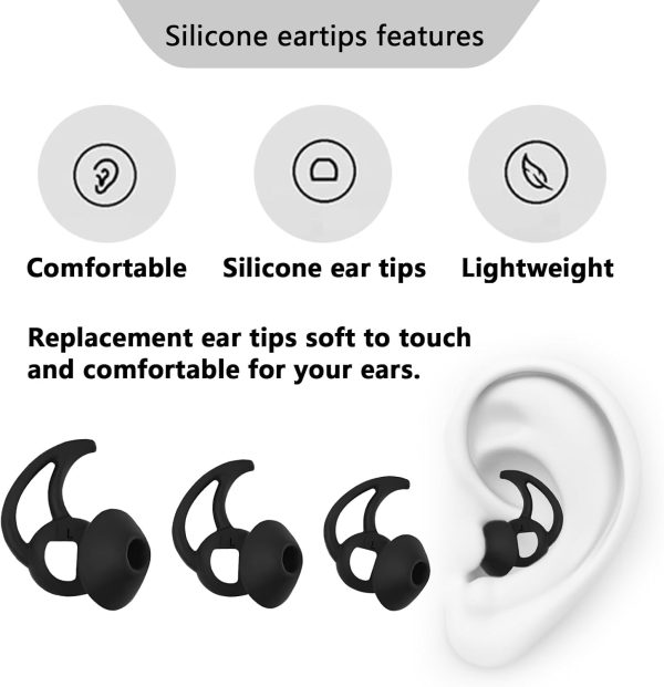 Earbud Replacement Tips Silicone Earbud Tips Ear Tips Compatible with Bose - Image 4