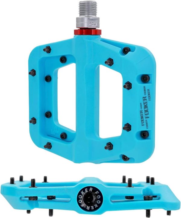 FOOKER MTB Pedals Mountain Bike Pedals 3 Bearing Non-Slip Lightweight Nylon - Image 3