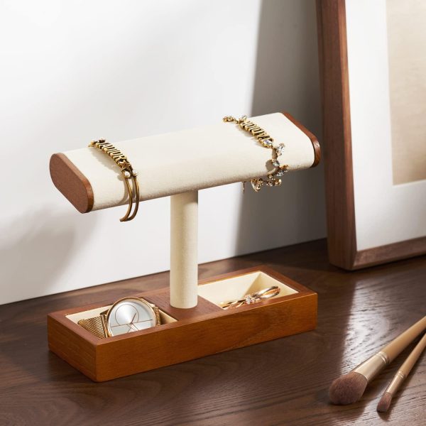 Oirlv Solid Wood Watch Display Stand T-bar Watch Stand for Men and Women - Image 3