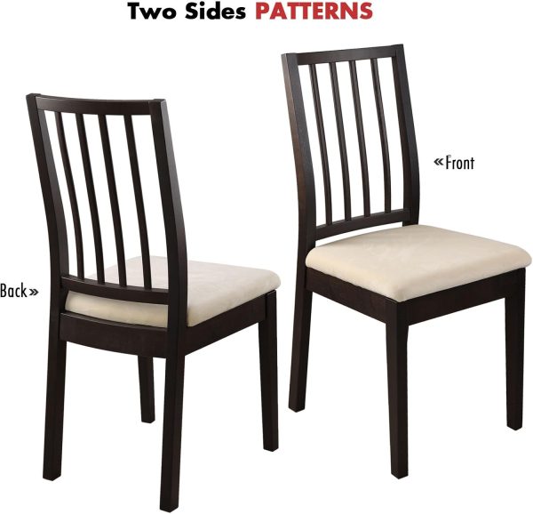 Velvet Stretch Chair Seat Covers, Soft Thick Solid Luxury Dining Chair - Image 3