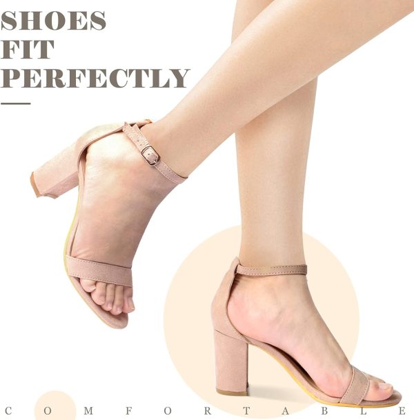 Ankis Heels for Women Open Toe Ankle Strap Chunky Heel Sandals 2.75 Inch - Image 3
