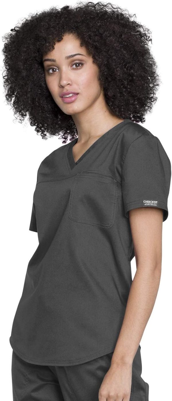 Cherokee Women V Neck Scrub Top with Operation Room Friendly Design and - Image 3
