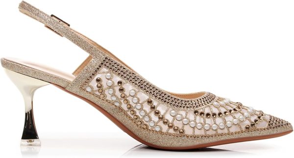VenusCelia Women's Charming Lady Slingback Pump Shoe - Image 3