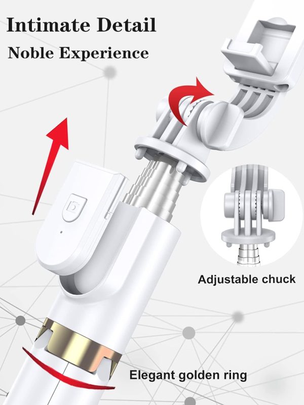 Selfie Stick Tripod with Wireless Remote, 46'' Cellphone Selfie Stick - Image 3