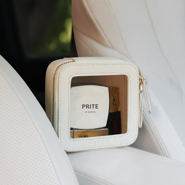 Prite Small Makeup Bag for Women Portable Clear Makeup Bag Cute Mini - Image 6
