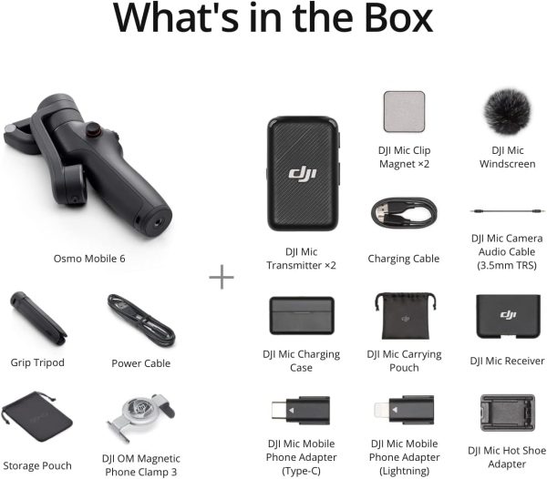 DJI Osmo Mobile 6 Premium Vlogging Combo, Intelligent Phone Gimbal, Object - Image 9