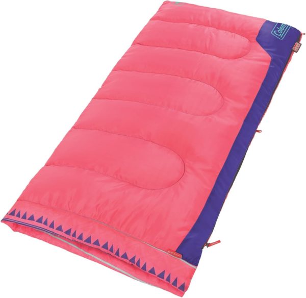 Coleman Kids 50°F Sleeping Bag, Comfortable Youth Sleeping Bag for - Image 2