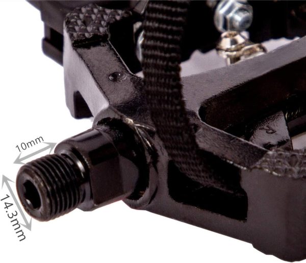 YBEKI SPD Pedals - Hybrid Pedal with Toe Clip and Straps, Suitable for Spin - Image 6