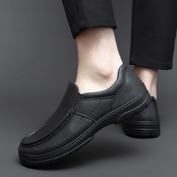 Men's Leather Handmade Platform Loafers Fashion Luxury Lightweight - Image 6