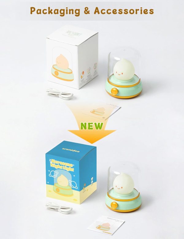 Cute Chibi Flame Lamp,Cozy Lights Mimics Flickering Flame Effect Amber - Image 7