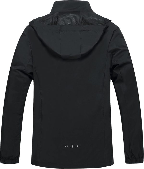 Men's Lightweight Waterproof Rain Jacket,Shell Hooded Outdoor Raincoat - Image 2